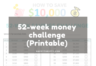 52 Week Money Challenge Printable